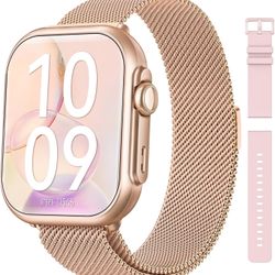 Smart Watch for iPhone&Android Bluetooth Call with SpO2 Sleep Heart Rate Monitor,IP68,Fitness Tracker with 120+Sport,Reloj Inteligente 30 Day+Battery 