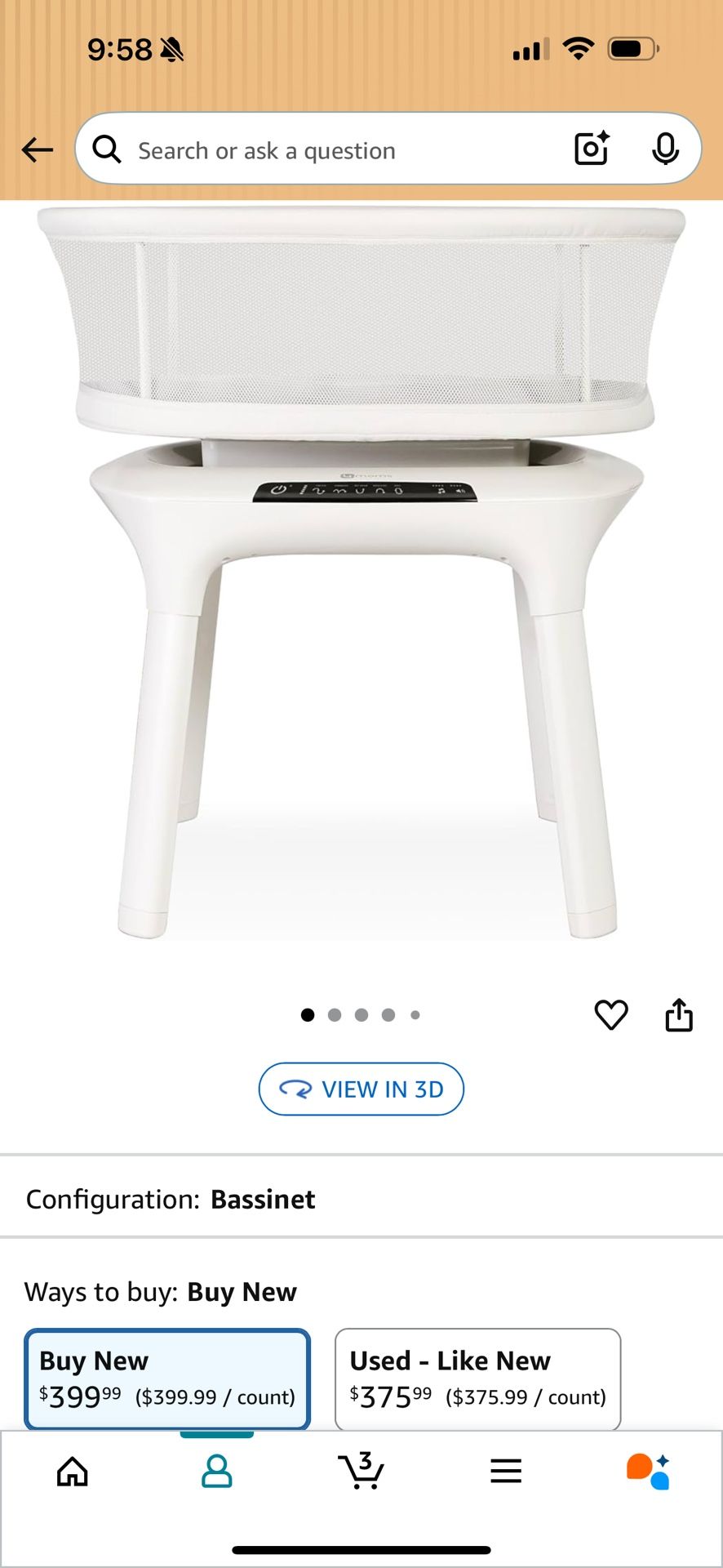 4 MOMS Baby Bassinet