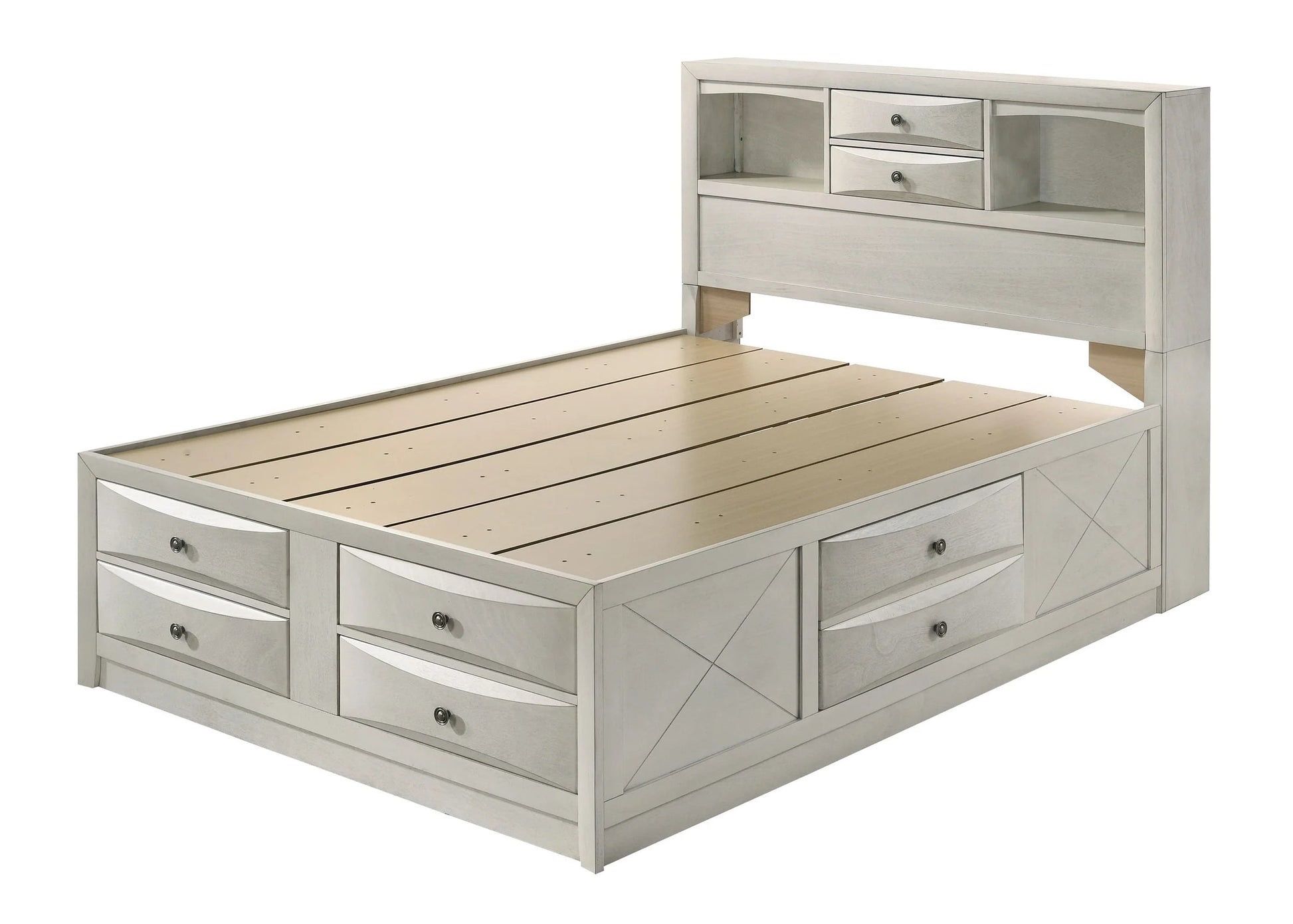 CAPTAIN QUEEN SIZE BED W STORAGE DRAWERS DIFERENT COLIRES
