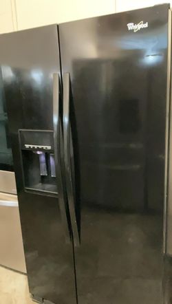 Whirlpool Side-by-Side Black Refrigerator Fridge

