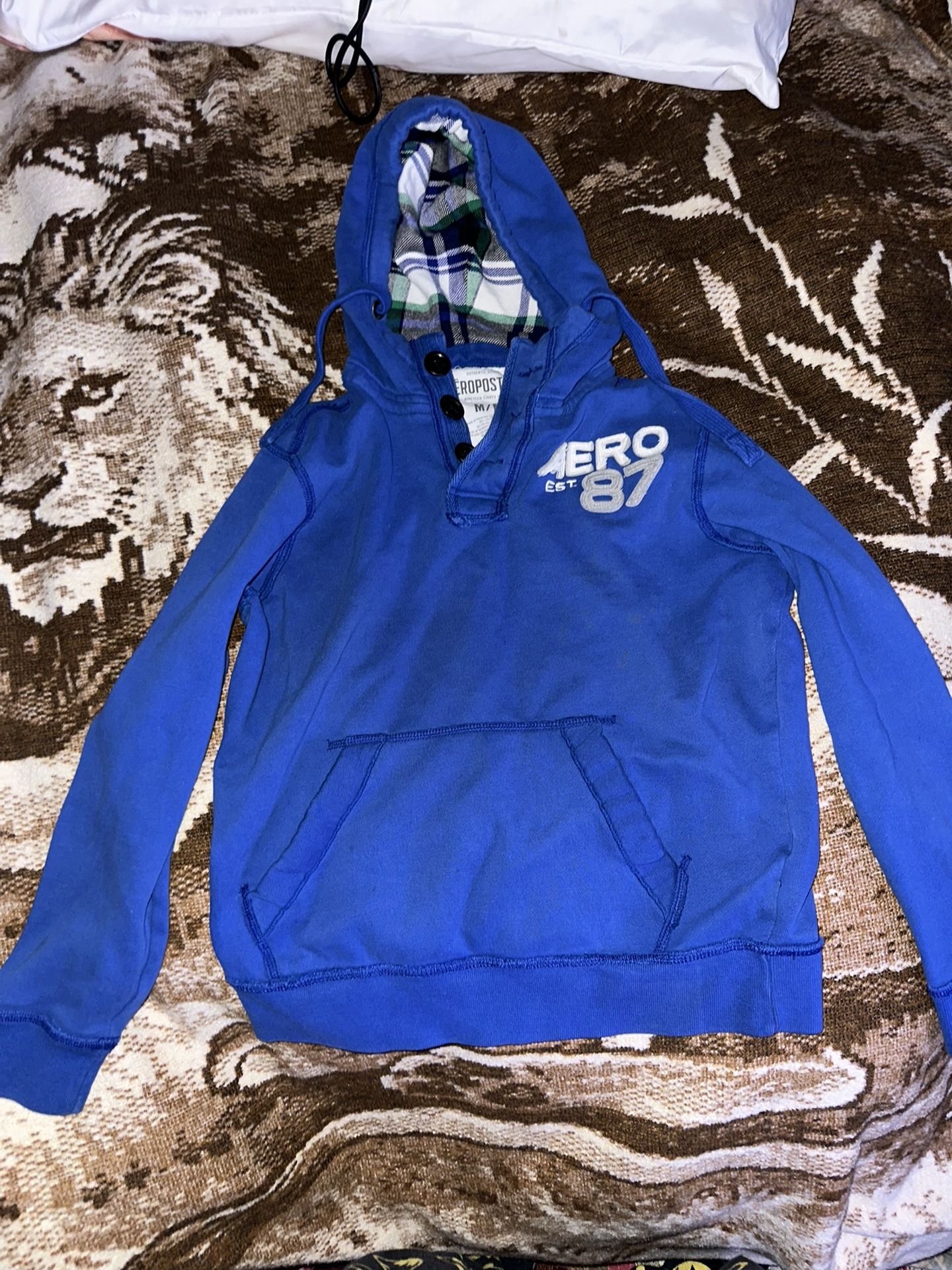 Aeropostale Medium Blue Hoodie Y2K