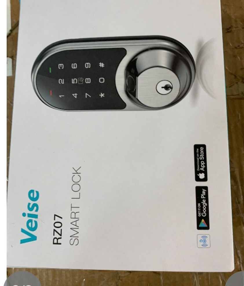 Veise RZ07 Smart Lock, Fingerprint Door Lock, 7-In-1 Keyless Entry With App Control, Electronic Touchscreen Keypad Deadbolt, Biometric Smart Locks For