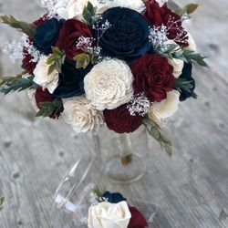 Wood Flower Bouquets 