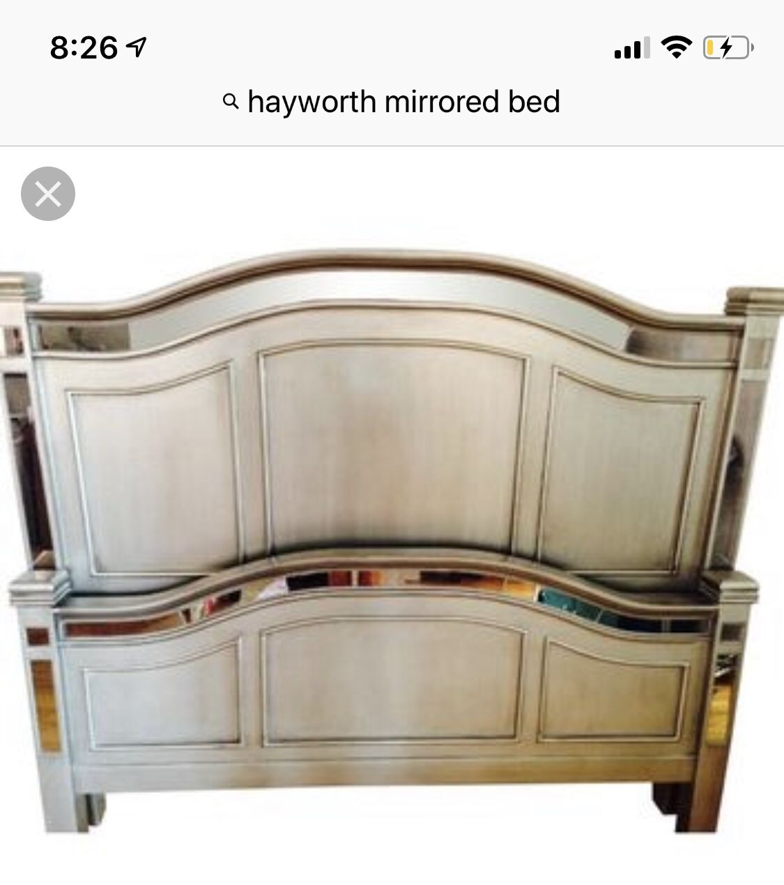 HayWorth Mirrored Queen Bed + Frame