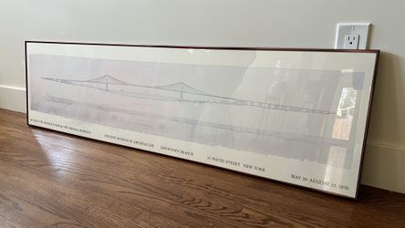 Framed Brooklyn Bridge Poster (Whitney Museum - Brooklyn Bridge Exhibition)