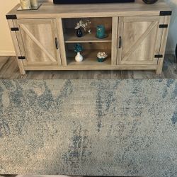 Barn Door CabinetAnd Two Matching End Tables. 