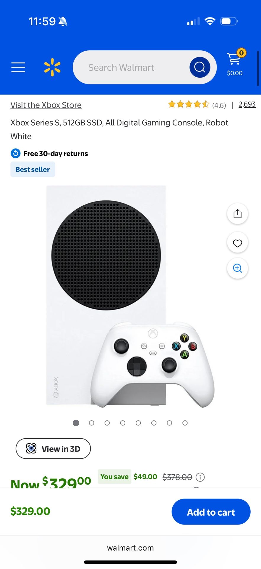 Xbox Series S, 512GB SSD, All Digital Gaming Console, Robot White