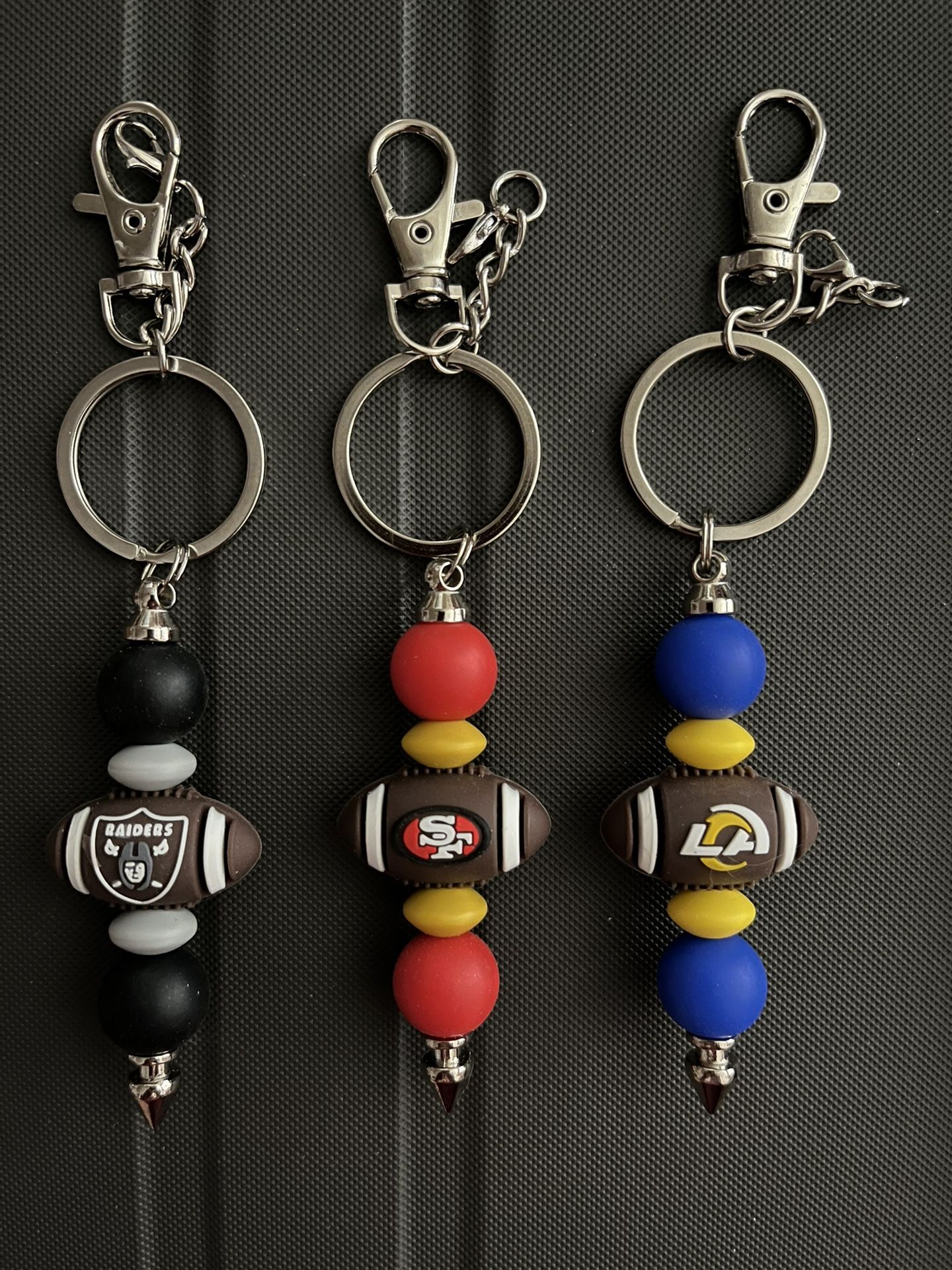 NFL Football Keychains- 4 Pictures- See Info For Availability 