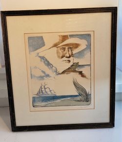 Signed Numbered Lithograph Framed Art Print