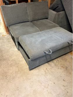 Armless sleeper love seat