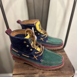 Polo Ralph Lauren Country Ranger MID Color Block Suede Corduroy Boots Men's 9.5