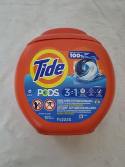 Tide 3 In 1 Laundry Detergent Pods: Original Scent; 42 Count