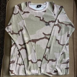 Stussy Camo Thermal Long Sleeve Shirt