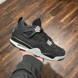 Size 11 Jordan 4 Black Canvas