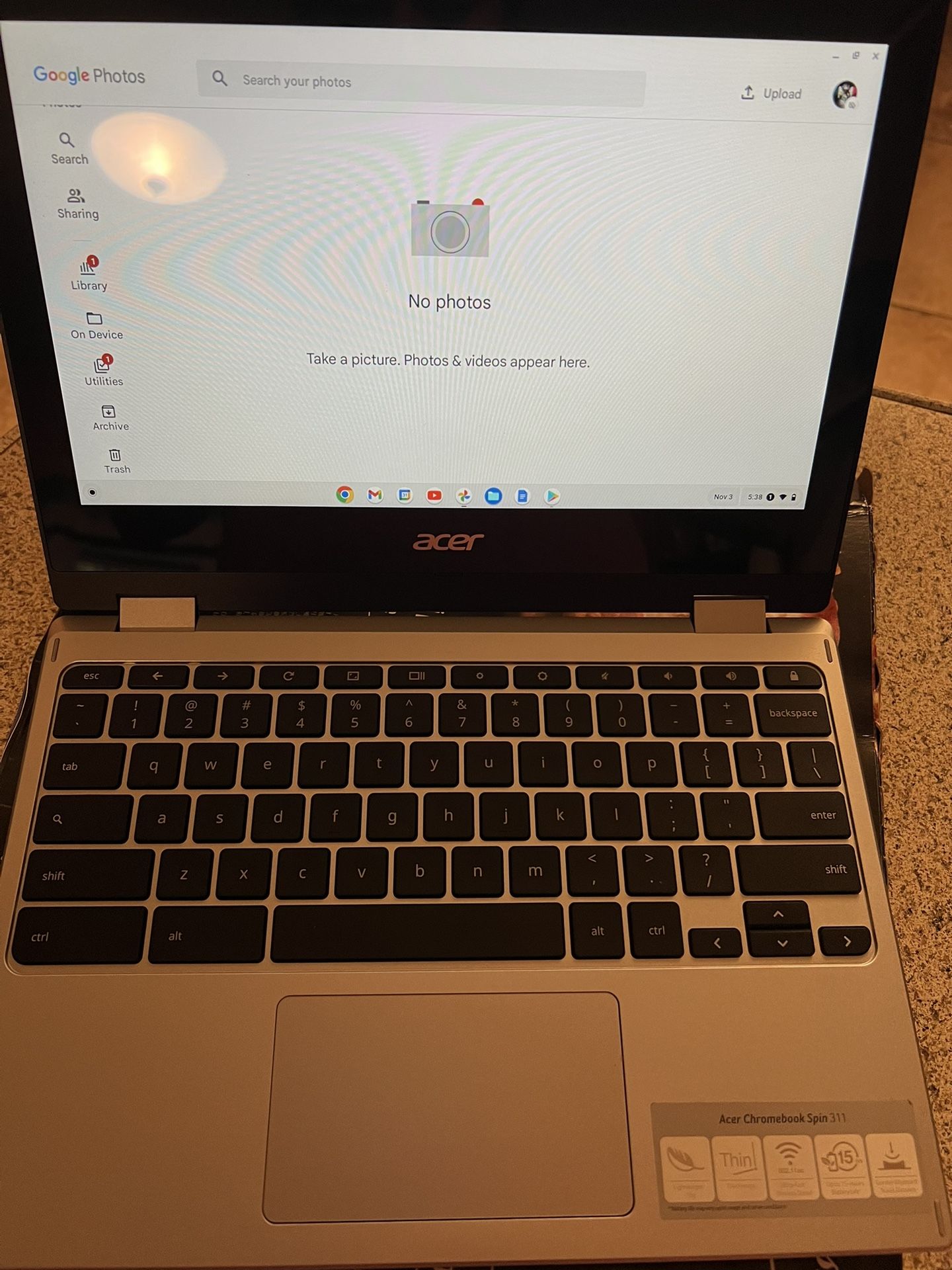 Acer Chromebook Touchscreen