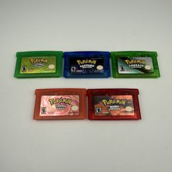 🎮 Pokémon GBA Bundle (LeafGreen, Sapphire, Emerald, FireRed, Ruby) – Tested & Working