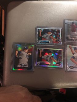 Matt Moore -Matt Harvey-Chris Johnson baseball rookie cards