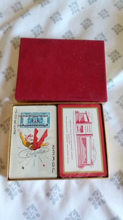 vintage Brown & Bigelow "Redislip" double-deck playing card set
