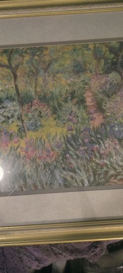 Framed Impressionist Garden Floral Print