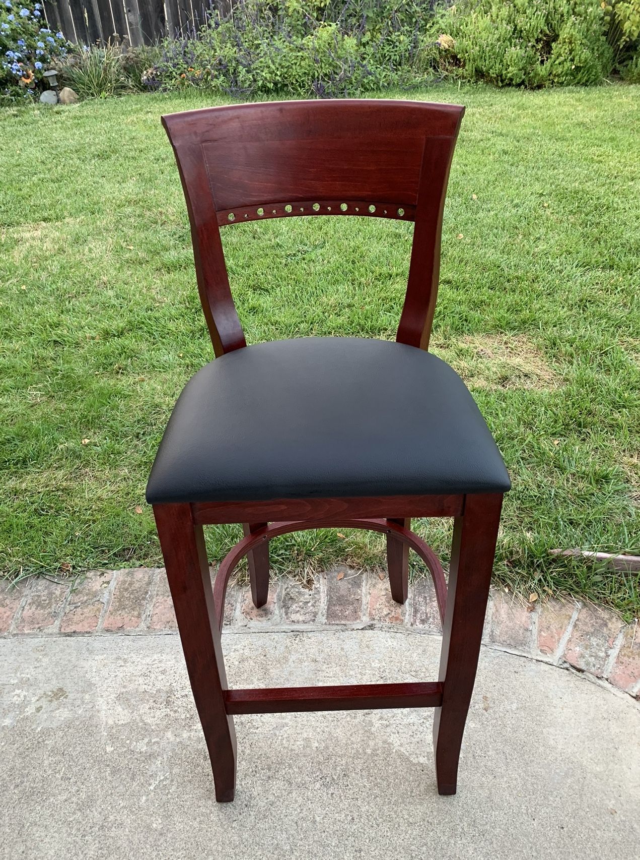 Brown Leather bar stool