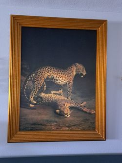 Leopard Wall Art - Famous Painting Reproduced on Canvas - See Description For Details