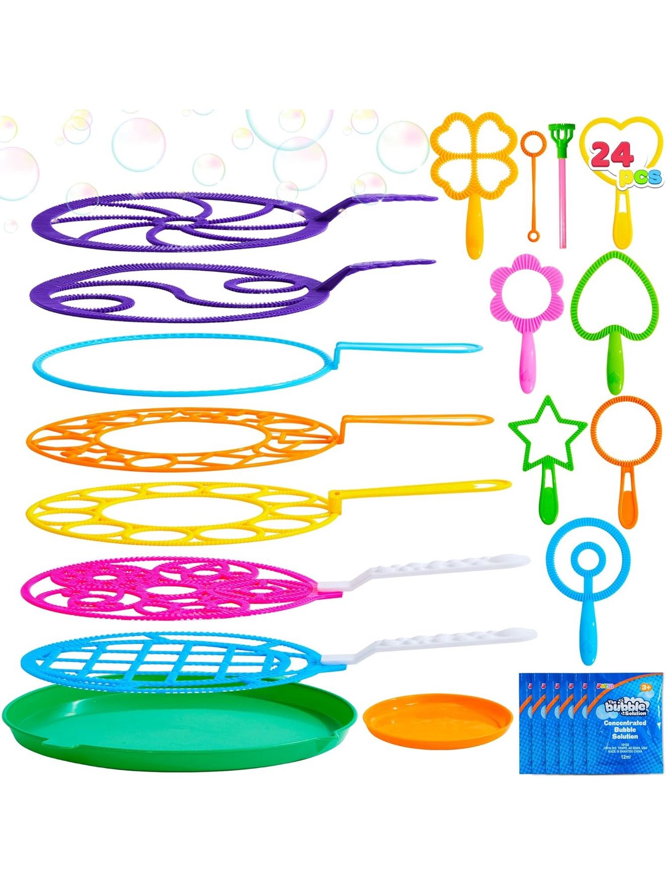JOYIN Big Bubble Wands Set for Kids Summer Outdoor Activity- brand new, packed