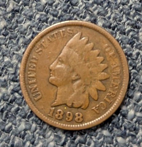 Rare 1898 Copper Indian Head Penny.