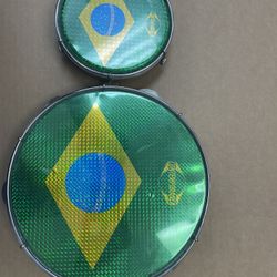 CONTEMPORANEA 10” Tambourine Tamborim San Paulo Brasil Brazil Order E Progresso