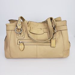 Coach Pebbled Leather Satchel Handbag