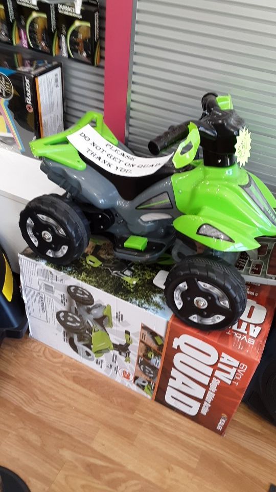 Quad ,electric scooter , power wheels , hoverboard , car , toys, skateboards.