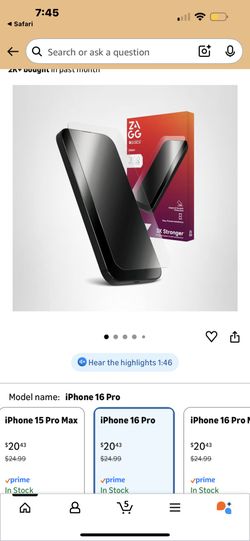 Zagg 6.9 Inch Screen Protector 