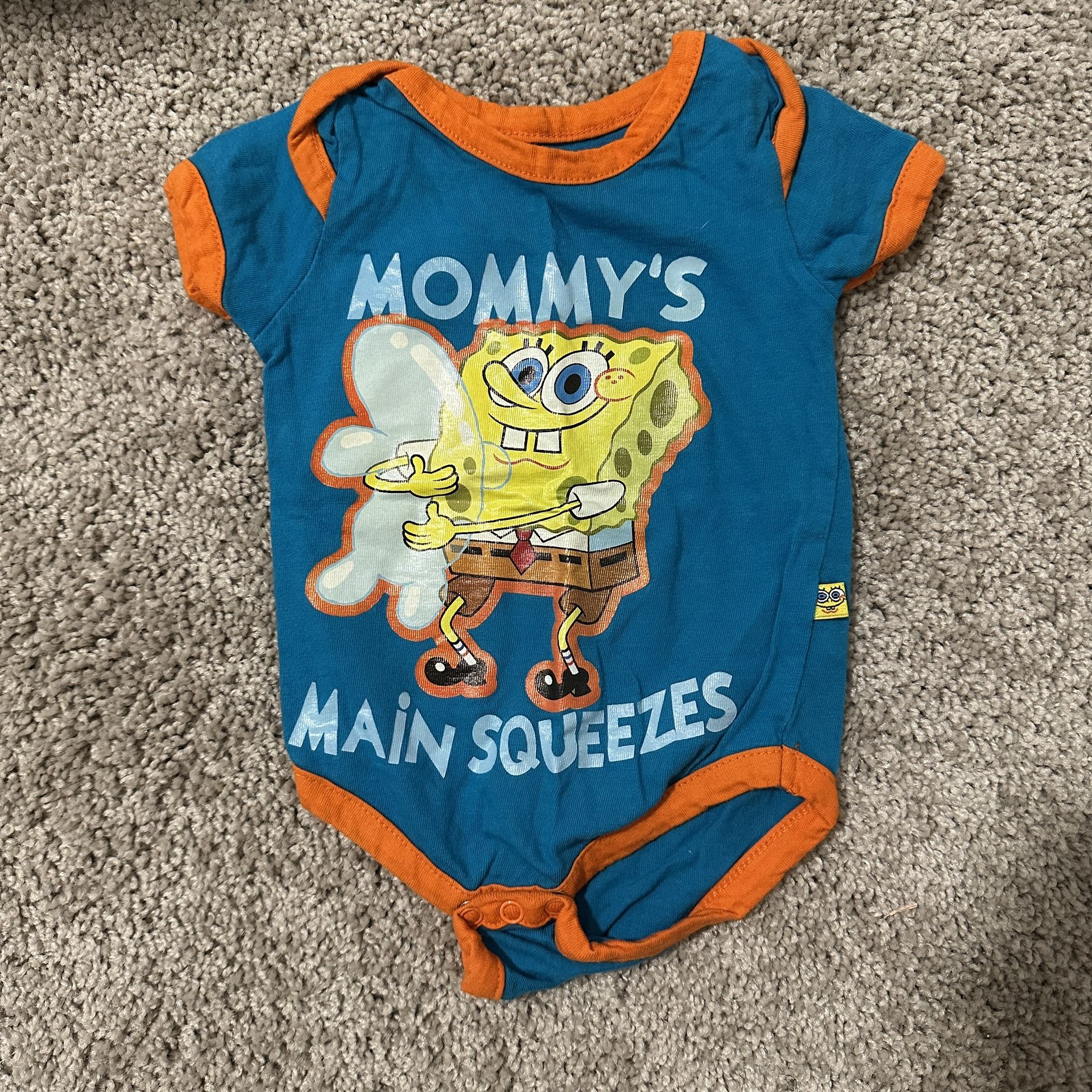 SpongeBob 0/3 Months Baby Onesie