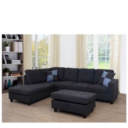 Sectional and ottoman