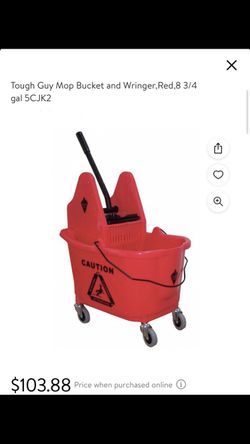 TOUGH GUY HEAVY DUTY COMERCIAL MOP HEAD-HANDLE-BUCKET& WRINGER COMBO