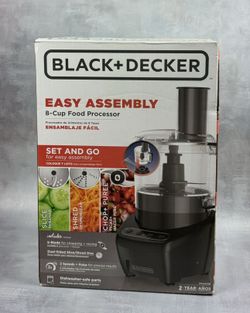 BLACK+DECKER 3-in-1 Easy Assembly 8-Cup Food Processor