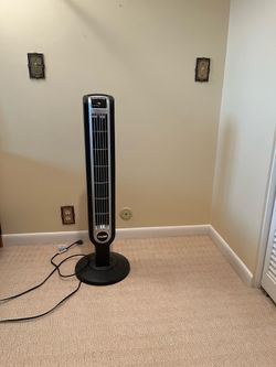 Lasko 36” Oscillating 3-Speed Tower Fan and Ionizer with Remote - Black (Model 2505)