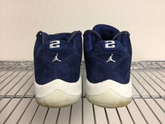 Jordan 11 Retro Low Derek Jeter Blue Suede Size 12