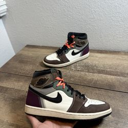 Size 7.5 - Jordan 1 High OG Crafted Brown White Suede Leather (DH3097-001) Shoes
