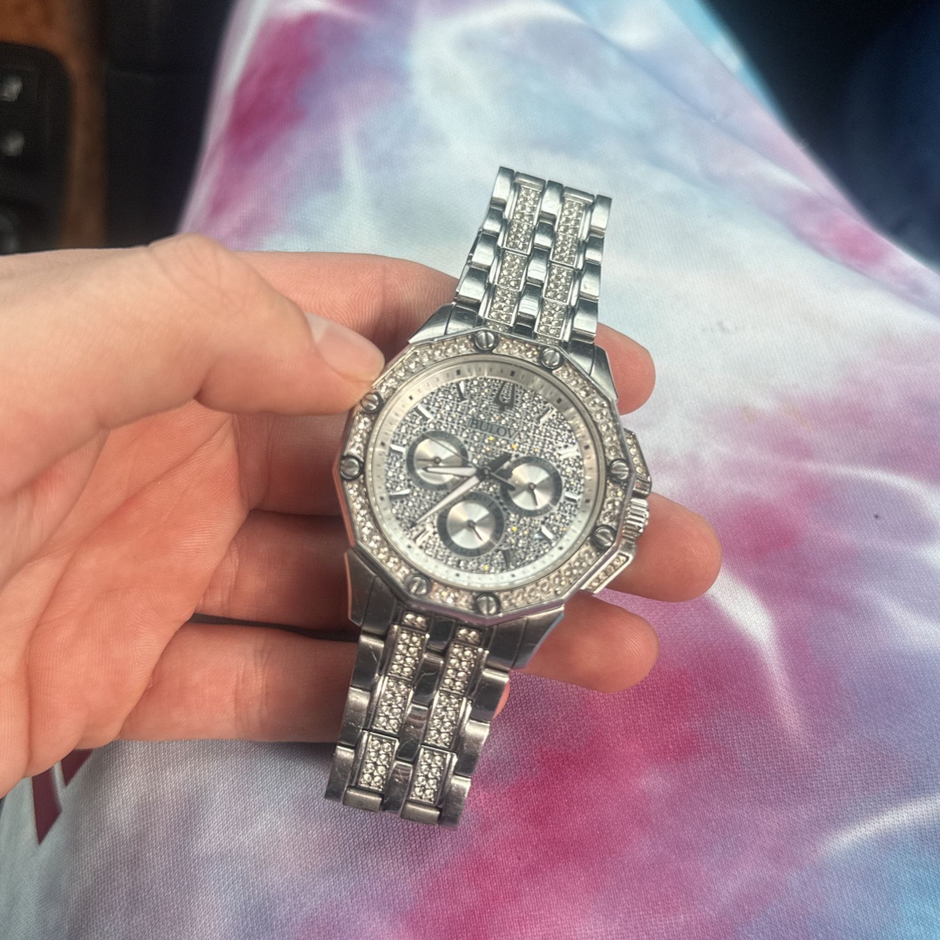 Bulova Octava Crystal Men's Chronograph Watch 96C134