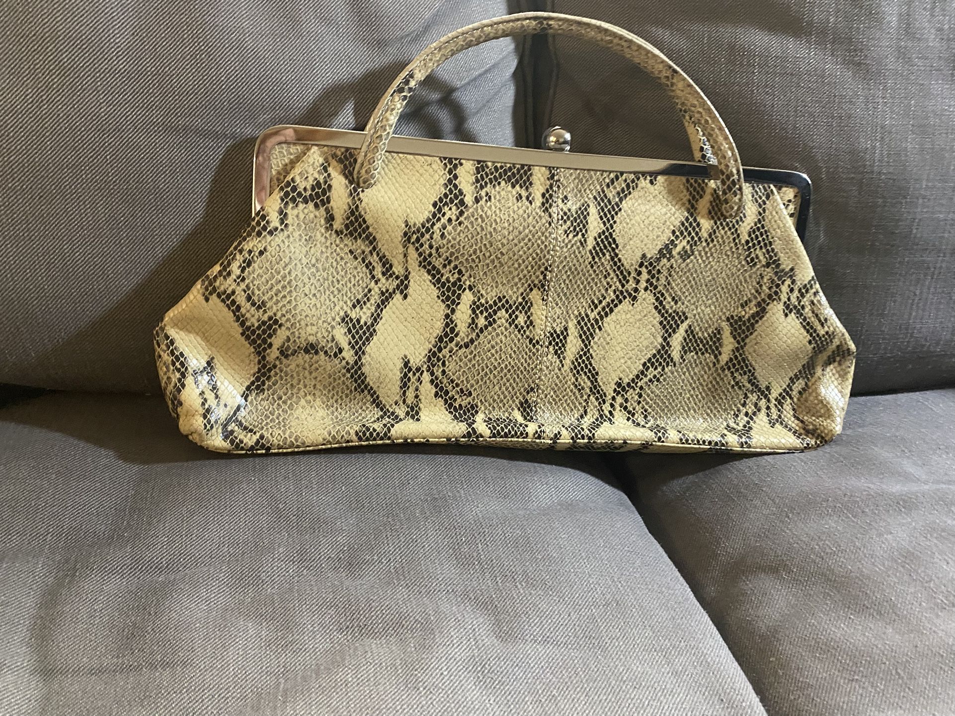 Banana Republic Baguette Snakeskin Handball / New