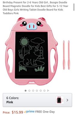 Boogie Doodle Board Magnetic Doodle for Kids/Boys/Girls Writing Tablet Doodle Board for Kids/Toddlers-Pink