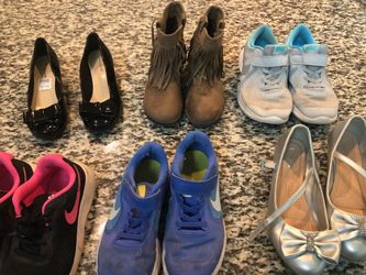 Lot of Girl Shoes Size 1, 2 And 3