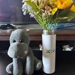 Hipopótamos Plush Toy In Gray And Pink