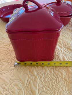 Princess house pavilion  red berry canister