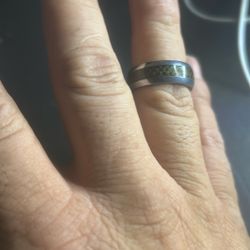 mans rings  fiber  &Platinum  Wedding Rims