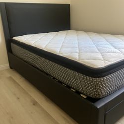 Queen Size Bed Frame With Mattress 
