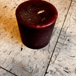 Dark Red Pillar Candle 