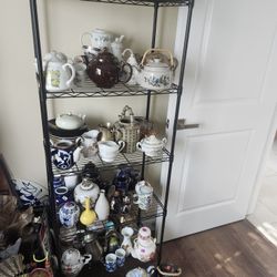 A Lot Of Teapot And Cups