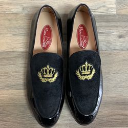Men's velvet leather loafers