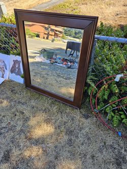 Large Wood Mirror Obo